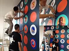 背景墻墻紙形象墻制作安裝