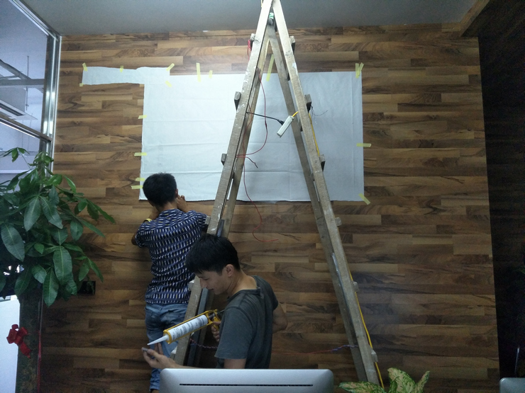 火星智谷(廈門(mén))教育科技有限公司前臺(tái)形象墻施工安裝