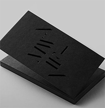 廈門名片印刷_黑卡紙名片燙珠光金極簡潔名片設(shè)