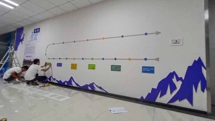 醫(yī)藥公司文化墻_發(fā)展歷程文化墻