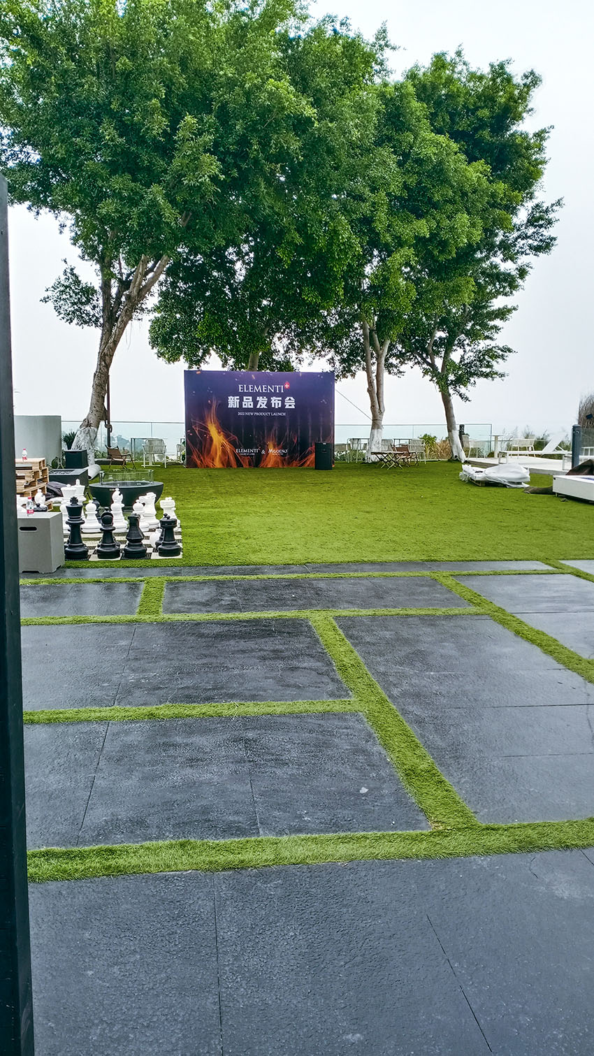 背景噴繪桁架搭建—簽到板背景制作