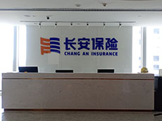 保險(xiǎn)公司形象墻_水晶字背景墻